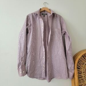 Kenneth Cole Reaction Blue/Pink/White Plaid Dress Shirt M 15-15.5 34-35